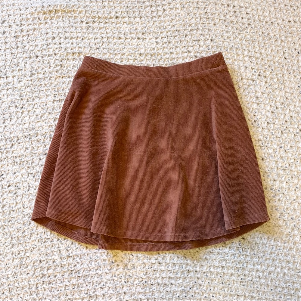 Corduroy mini skirt from Forever 21 in rust (size S)